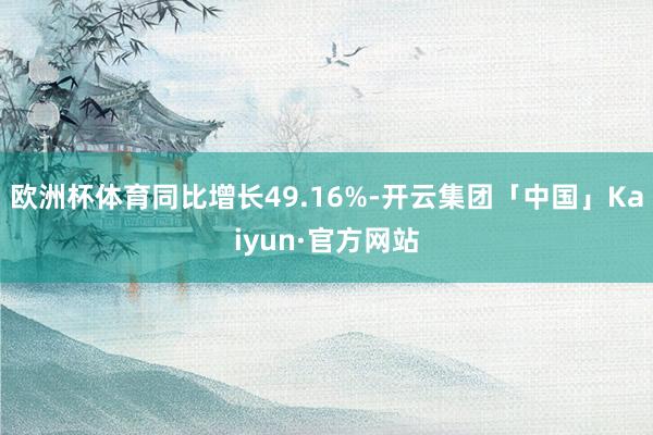 欧洲杯体育同比增长49.16%-开云集团「中国」Kaiyun·官方网站