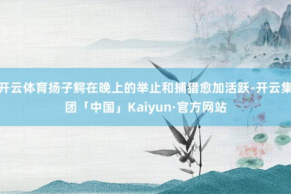 开云体育扬子鳄在晚上的举止和捕猎愈加活跃-开云集团「中国」Kaiyun·官方网站