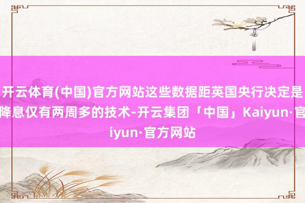开云体育(中国)官方网站这些数据距英国央行决定是否持续降息仅有两周多的技术-开云集团「中国」Kaiyun·官方网站