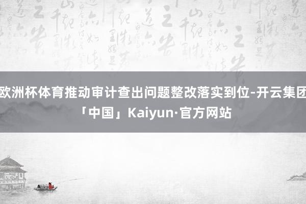 欧洲杯体育推动审计查出问题整改落实到位-开云集团「中国」Kaiyun·官方网站