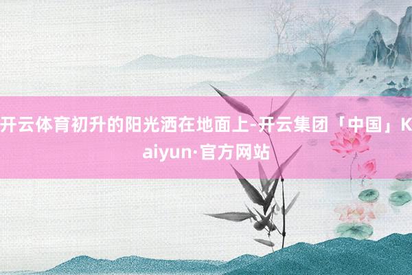 开云体育初升的阳光洒在地面上-开云集团「中国」Kaiyun·官方网站