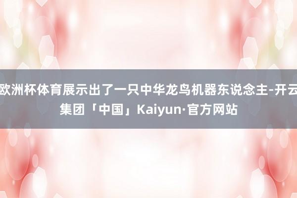 欧洲杯体育展示出了一只中华龙鸟机器东说念主-开云集团「中国」Kaiyun·官方网站