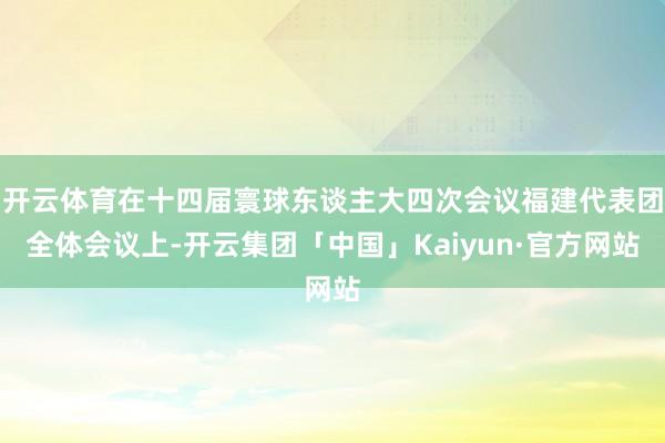 开云体育在十四届寰球东谈主大四次会议福建代表团全体会议上-开云集团「中国」Kaiyun·官方网站