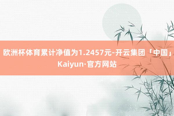 欧洲杯体育累计净值为1.2457元-开云集团「中国」Kaiyun·官方网站