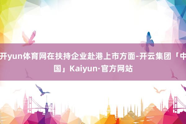 开yun体育网在扶持企业赴港上市方面-开云集团「中国」Kaiyun·官方网站