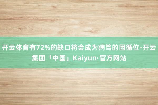 开云体育有72%的缺口将会成为病笃的因循位-开云集团「中国」Kaiyun·官方网站