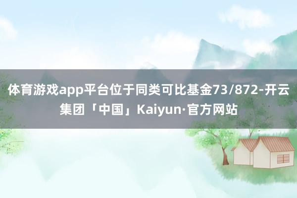 体育游戏app平台位于同类可比基金73/872-开云集团「中国」Kaiyun·官方网站