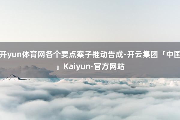开yun体育网各个要点案子推动告成-开云集团「中国」Kaiyun·官方网站